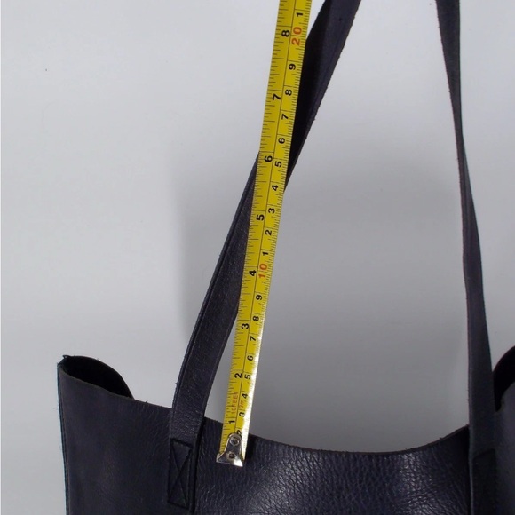 Madewell The Essential Tote Bag Black Leather Shoulder Office Work Minimalist - Picture 10 of 14